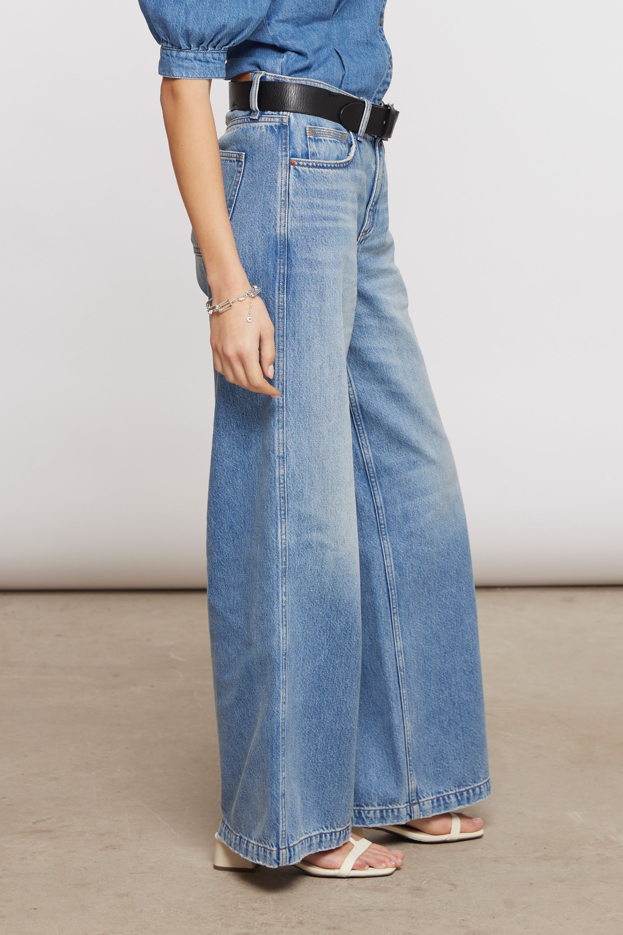 Bay Wide Leg Jean in Malibu