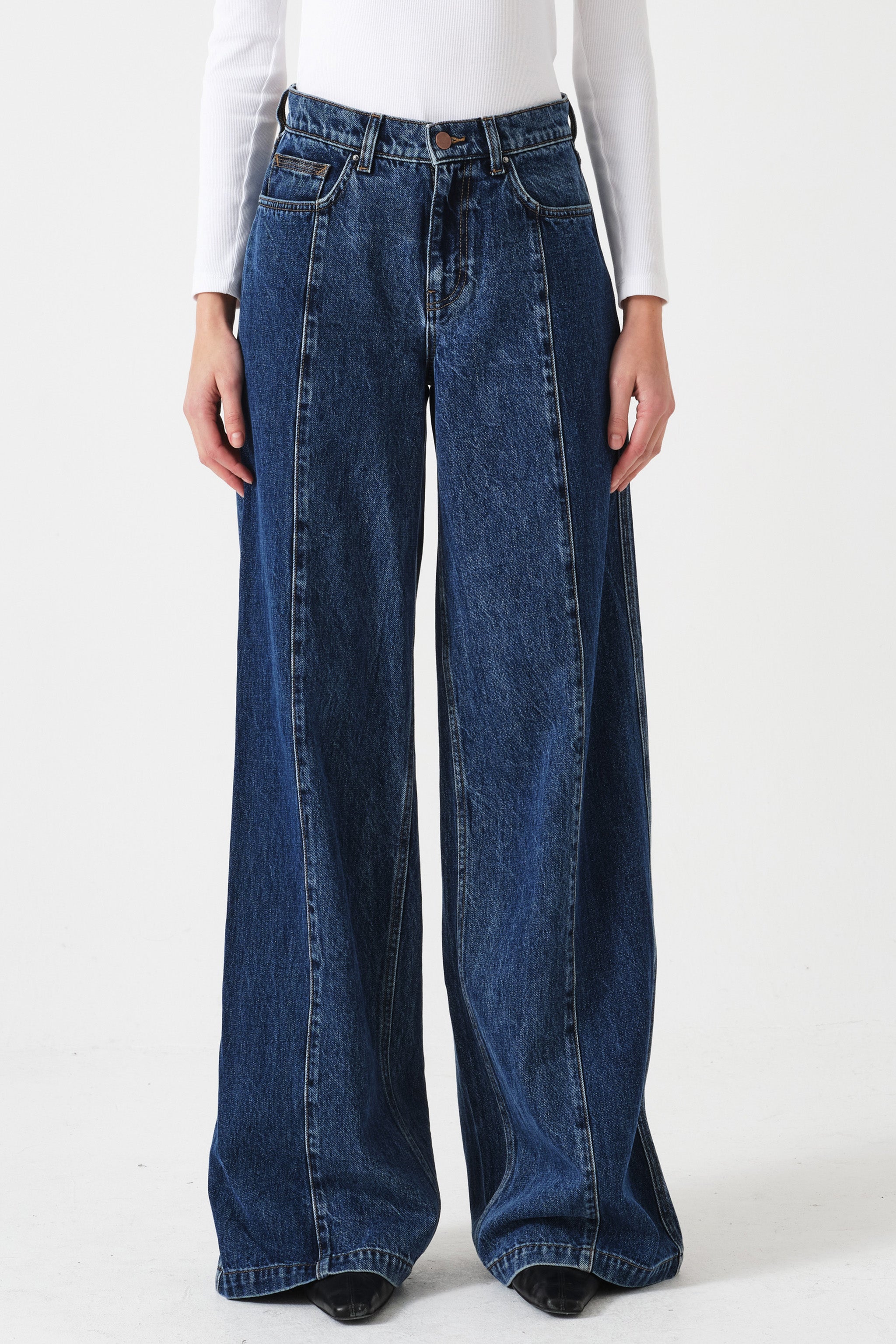 Bay Wide Leg Jean Two Tone in Phoenix