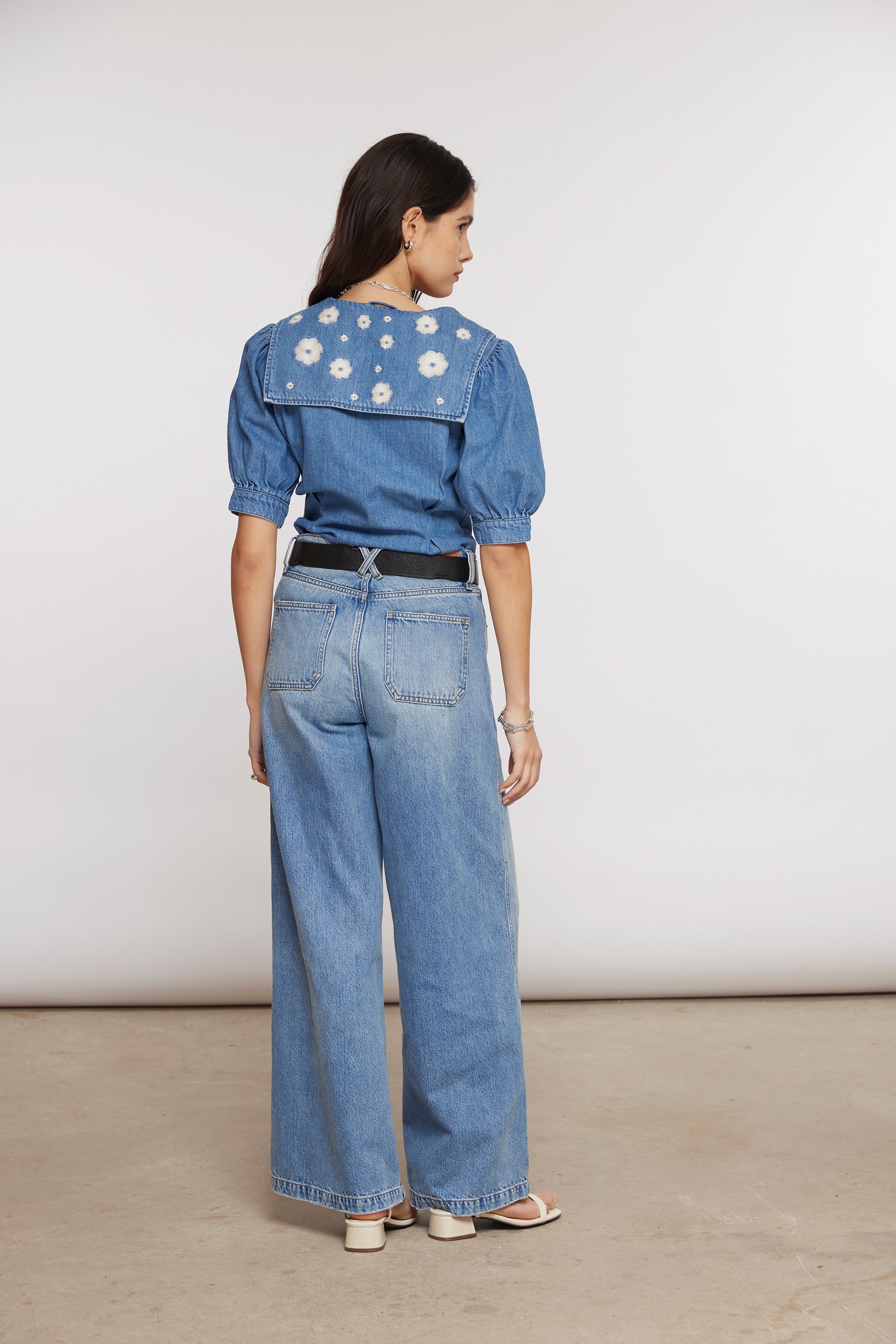 Bay Wide Leg Jean in Malibu