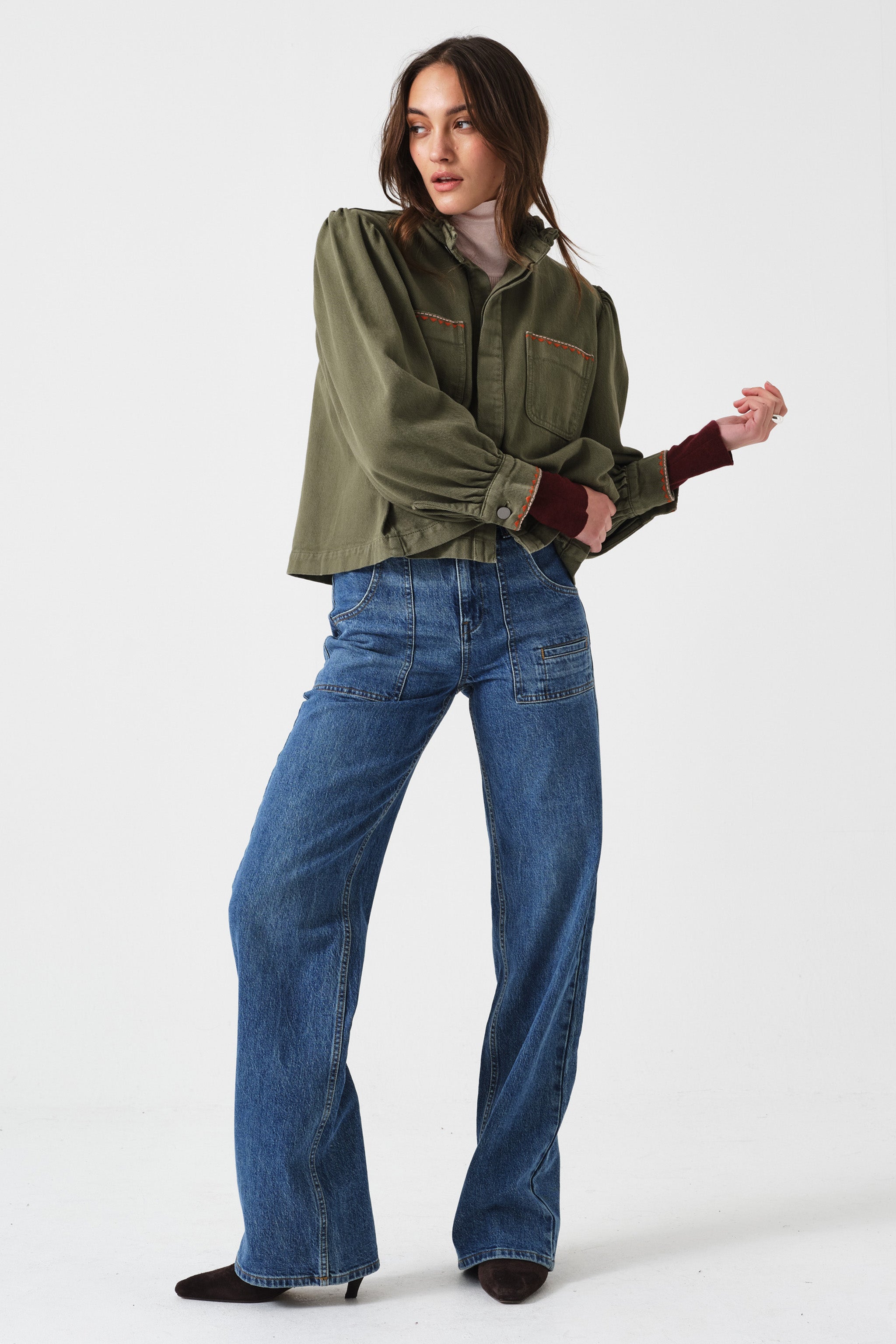 Eden Wide Leg Jean in Pasadena