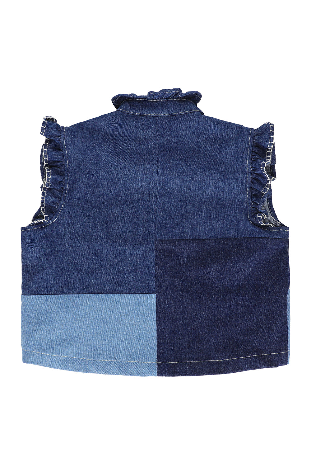 Pablo Vest in Patched Denim