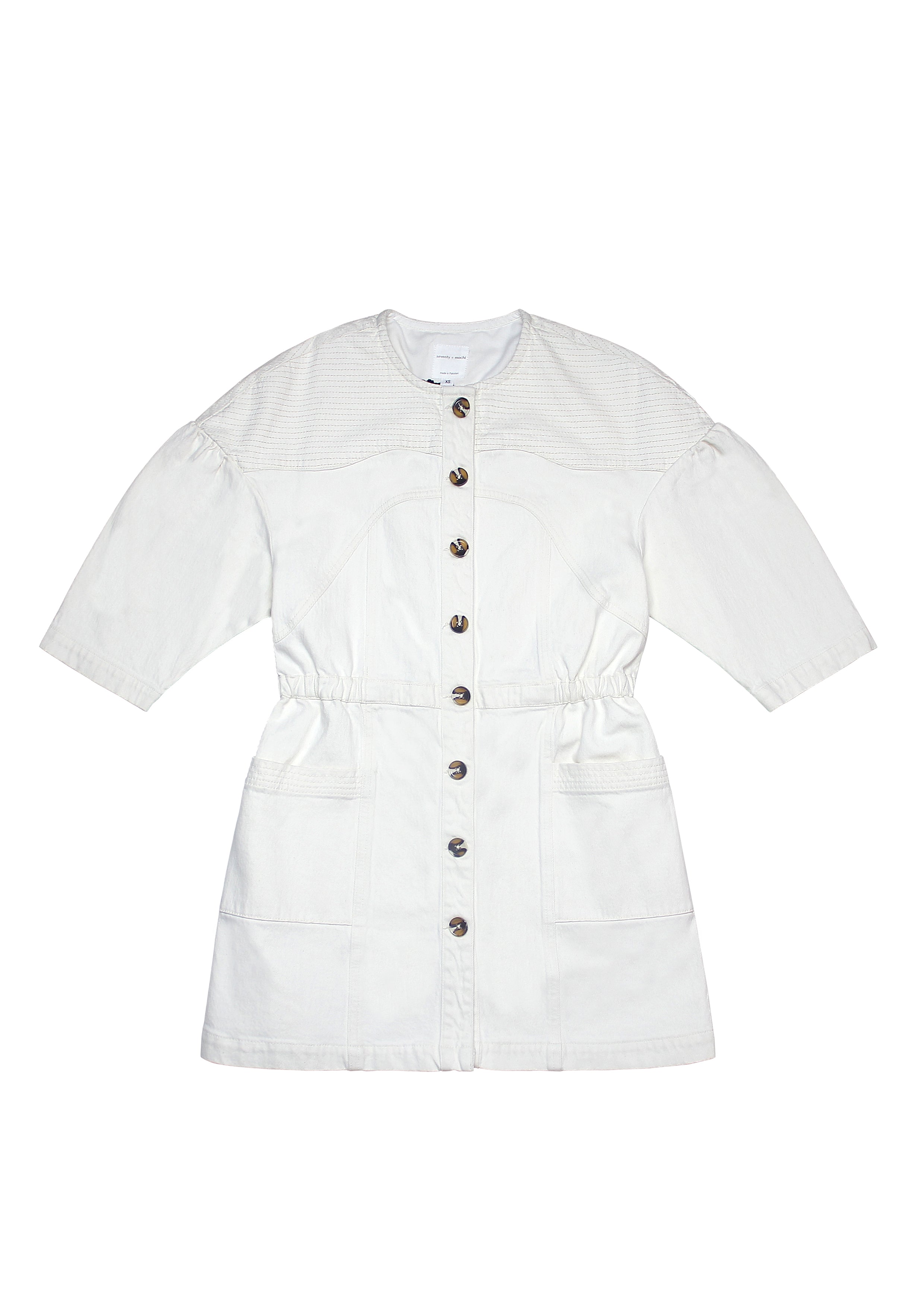 Zaha Mini Dress in Ecru